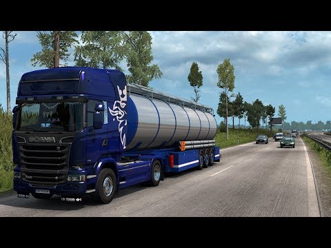 ETS2 1.36 - Poland Rebuilding 2.4.1 - SCANIA R580 V8 - Trip: Płock - Olszyna