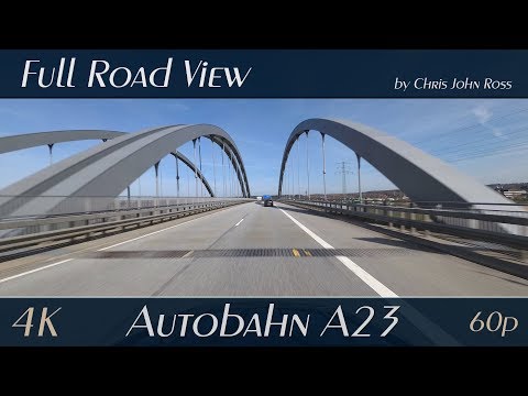 Autobahn (A23), Germany: Elmshorn - Hanerau-Hademarschen - 4K (UHD/2160p/60p)