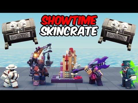 ALL SHOWTIME SKINCRATE SHOWCASE | Tower Defense Simulator | ROBLOX