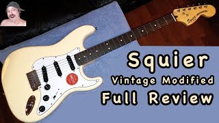 Video thumbnail for Squier Vintage Modified Stratocaster FULL REVIEW by Hank Coffey