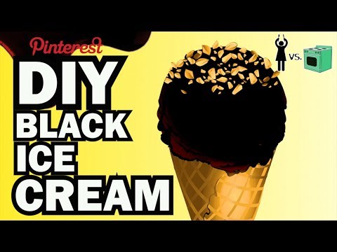 DIY BLACK ICE CREAM - Corinne VS Cooking #10