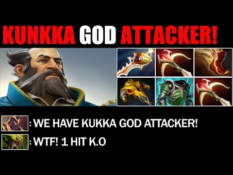 Kunkka God Attacker Divine Rapier Build - Epic Battle Fight Top Rank Dota 2