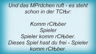 Achim Reichel - Der Spieler Lyrics