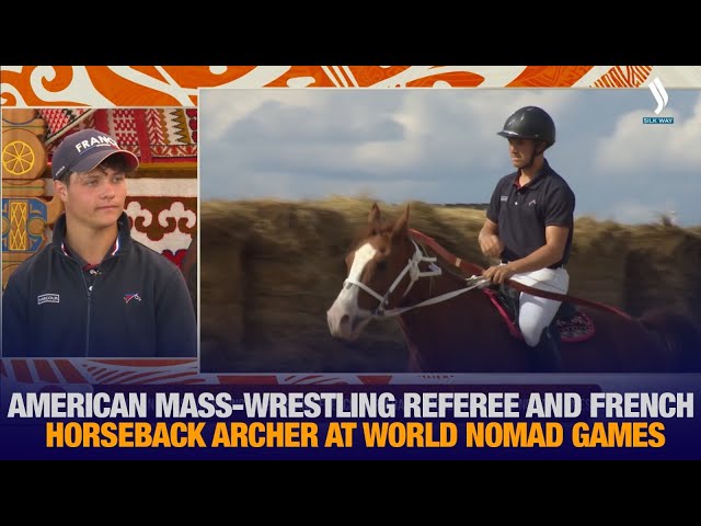 American mass-wrestling referee & French horseback archer at Nomad Games