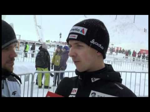 12.12.2010 - Simon Ammann i Mika Kojonoski o odowłaniu zawodów w Harrachovie