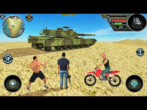 Miami Gangster Crime Hero Tank Helicopter Airplane and Bikes Open World City - Android Gameplay #2