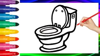 How to Draw and Color a Toilet - Fun & Simple Drawing for Beginners