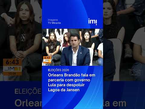 Orleans Brandão fala em parceria com governo Lula para despoluir Lagoa da Jansen