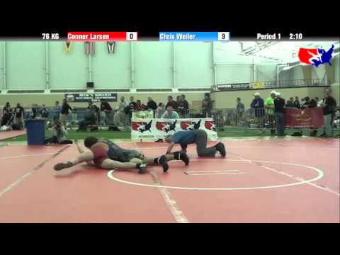 Conner Larsen vs. Chris Weiler at 2013 FILA Cadet Nationals - FS