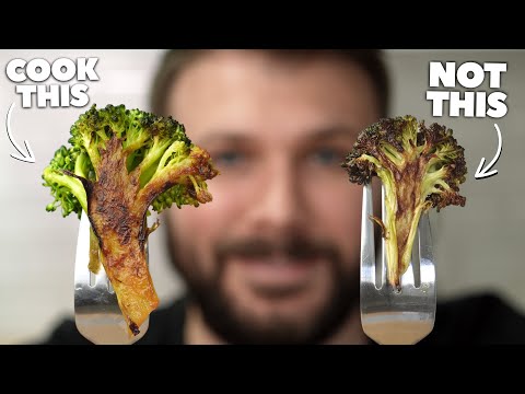 Better Broccoli in the Air Fryer with Garlic Dressing