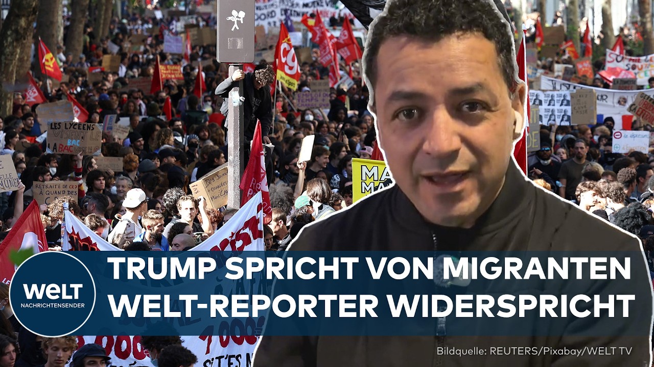 FRANKREICH IM CHAOS: "Fast 500.000 Menschen auf den Straßen!" Reporter widerspricht Trump!
