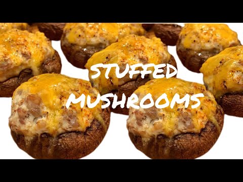 Bake STUFFED MUSHROOMS | Bacon + Onions + Cheese | Easy but yummy