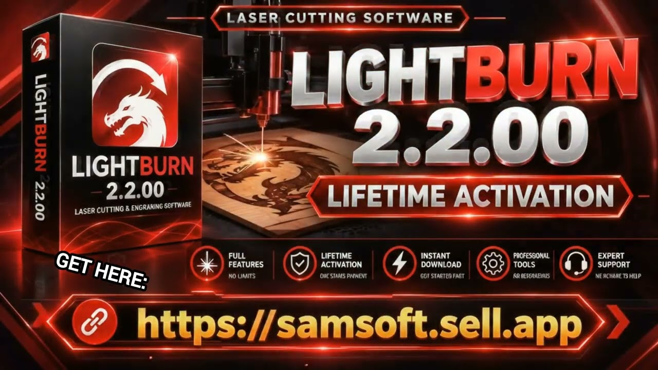 Lightburn Full Install And Lifetime Activation Tutorial Windows 11 64Bit