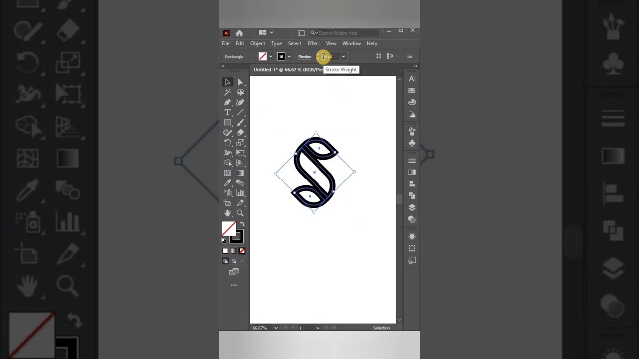 Letter S Logo Design in illustrator #letter #shorttrip #illustrator