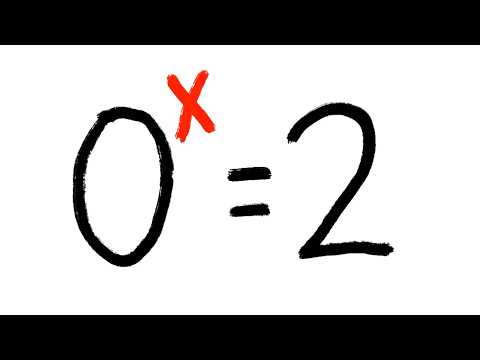 Can 0^x=2? (solution by a viewer)