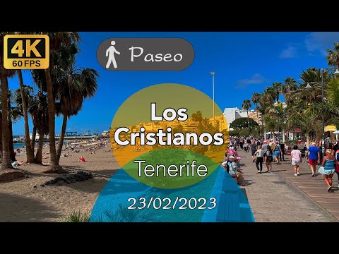 Tenerife - Los Cristianos 🏝️🌊🚶‍♂️23/02/2023 - 4K HDR