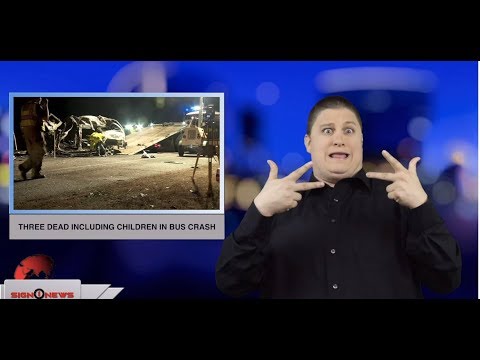 Three dead including children in bus crash (ASL - 3.9.19)