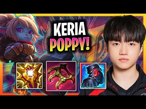 KERIA IS A BEAST WITH POPPY! | T1 Keria Plays Poppy Support vs Leona!  Season 2025