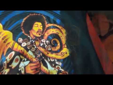 Simulado 4 cores em Serigrafia (Puxando Rodo #002 - Jimi Hendrix)