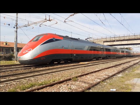 Il Frecciarossa deviato sulla Torino-Milano storica in transito spettacolare a Chivasso!!!