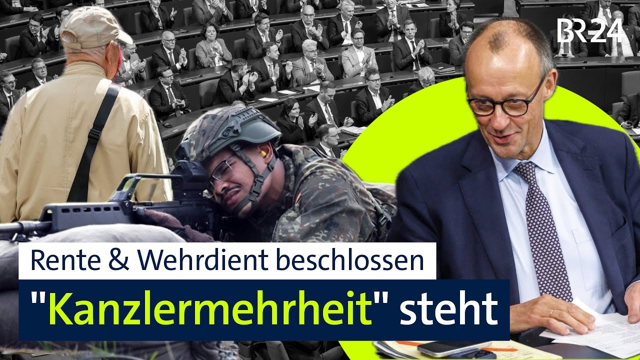 Rente & Wehrdient im Bundestag beschlossen - "Kanzlermehrheit" steht | BR24