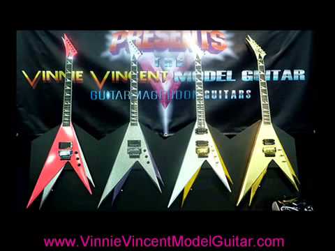 AZG Vinnie Vincent Guitar from Hell 2010 ish - White / Gold image 3