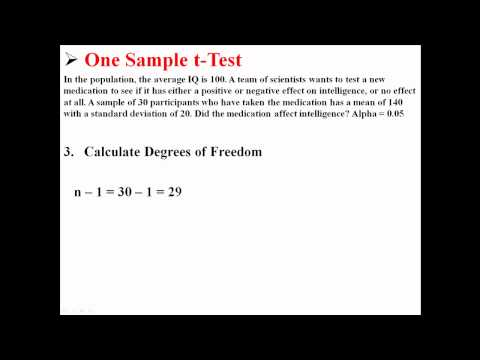 One Sample t-Test