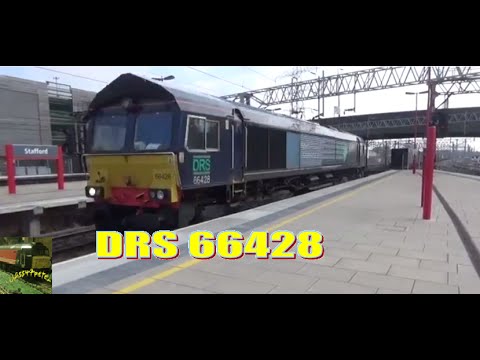 DRS 66428 Hauls the Daventry to Coatbridge InterModal Through Stafford 9/4/15