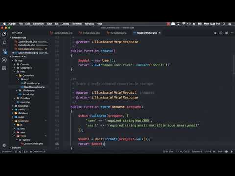 Laravel 5 7 AJAX CRUD 07 Make Server Side Validation and Update Data into Database