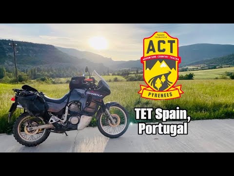 Adventure country tracks Pyrenees, Portugal, TET Spain on Honda Transalp 600 1997