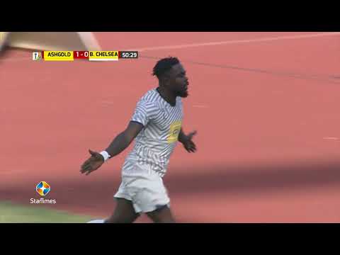 MTN FA CUP SEMIS: STEPHEN SARFO OF BEREKUM CHELSEA SCORES AGAINST ASHGOLD AFTER COMING ON AS A 'SUB'