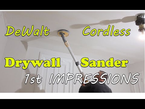DeWalt Drywall sander REVIEW - 20v MAX - DCE800 --- Unboxing, Using, First Impressions.