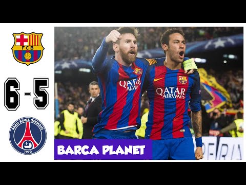 Barcelona vs PSG 6-5 -  UCL 2016 2017  Round of 16 - All Goals and Highlights