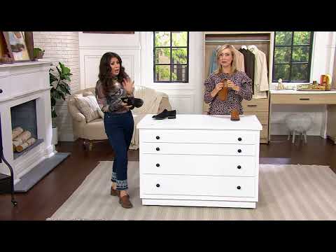 Clarks Collection Leather Side Zip Shooties - Camzin Pace on QVC