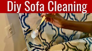 Diy Sofa Cleaning at Home- Stain remover #shorts #diycleaningproducts