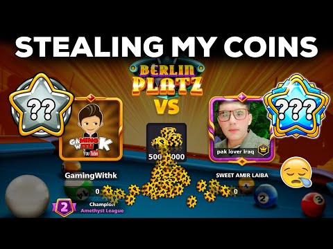 HIGH LEVEL player CHEATED on me in BERLIN for 25M Coins 😭 8 ball pool + Golden Break - GamingWithK
