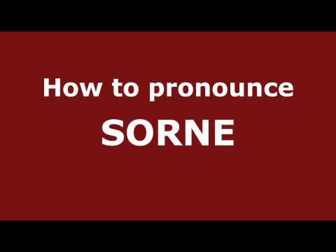 How to Pronounce SORNE in Spanish - PronounceNames.com