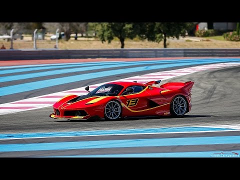 $3.0 Million Ferrari FXX K going FLATOUT on Track - Flames, Accelerations & Downshifts
