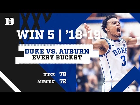 #1 Duke 78, #8 Auburn 72 | Every Bucket (11/20/18)