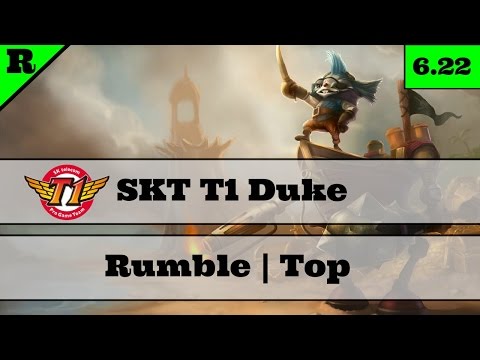 SKT T1 Duke | Rumble Pro Gameplay | Season 7 | 6.22 Rumble Top | Rumble vs. Skarner