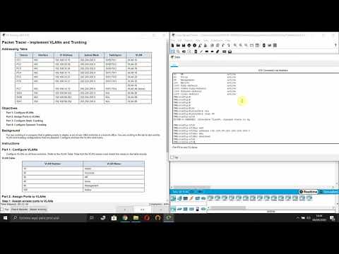 3.6.1 Packet Tracer - Implement vlans and trunking (CCNAv7)