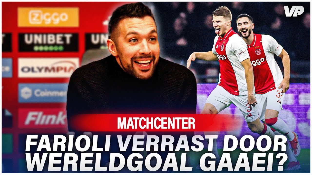 Thumbnail for article: Farioli verklapt zeer opvallende Ajax-statistiek na vraag over wereldgoal Gaaei