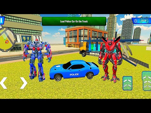 US Police Car Robot Airplane Transportation Simulator Game #2 - Android iOS Gameplay