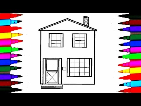 Big House Coloring Pages l How To Draw Big House Coloring Book l Drawing Pages l Learn Colors