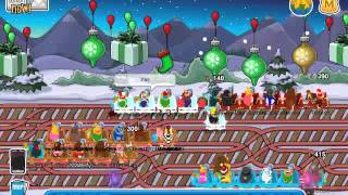 Club Penguin: Holiday Party 2013 - Riding a Train Around the Island!