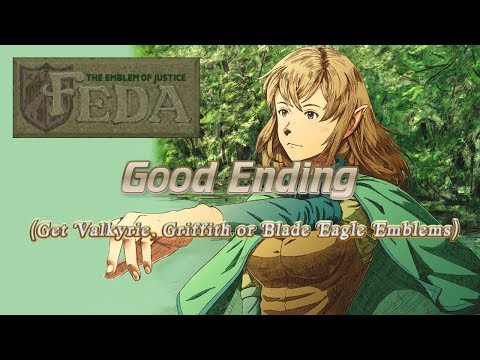 Feda - The Emblem of Justice - Good Ending (Get Valkyrie, Griffith or Blade Eagle Emblem) - SNES