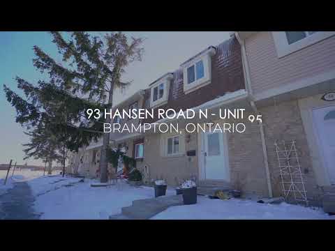 93 HANSEN ROAD, UNIT  #95 | CONDO TOWNHOUSE | BRAMPTON, ON | NEW LISTING FOR $639,900 |