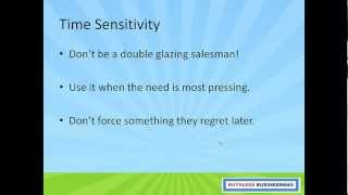Good selling skills - The use of time sensitivity