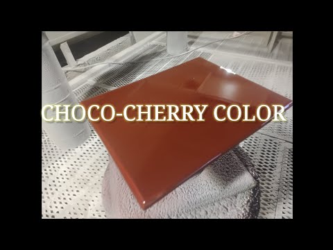 #Paintmixing tutorial: HOW TO MIX CHOCO-CHERRY COLOR | POLY URETHANE PAINT