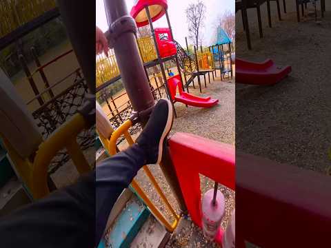 Bella ciao playground slide poV #Parkour #speedrun #freerun #park #fun #parkourlife #youtubeshorts